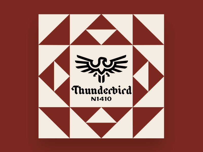 Barn Quilt01 thunderbird geometric barn quilt