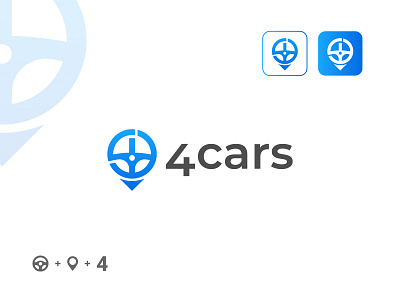 4 Cars logo | Car logo brand | Car parking logo 4 cars brand brand logo branding car logo car parking graphic design logo