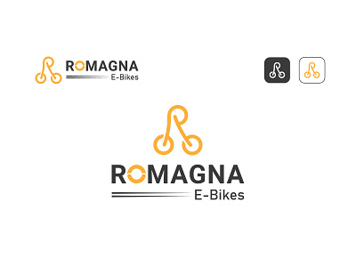 Romagna eBikes logo design branding ebikes graphic design logo r logo