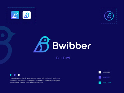 Bwibber logo | Modern logo design 3d animation b logo bbird brand branding design graphic design illustration logo motion graphics vector