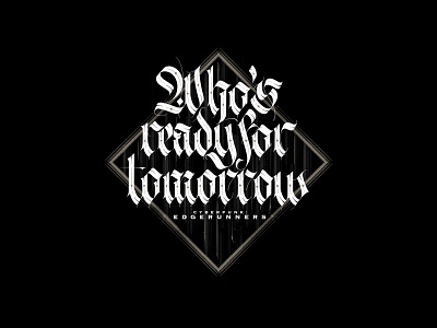 #5 Calligraphic black blackletter calligraffiti calligraphic calligraphy fraktur handlettering monochrome typography