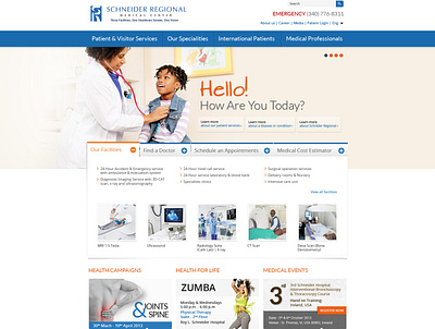 Website design for Hospital Home page UI app branding design graphic design illustration logo ui ux