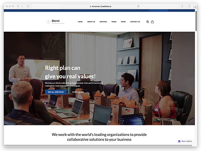 Design to Webflow | Bonsi - Business & Consulting PSD Template desktop minimalist template ui web design webflow website