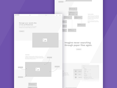 Landing Splash Page Wireframe