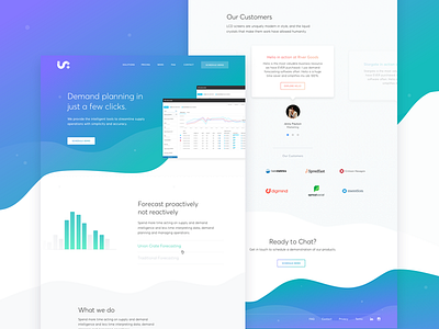 Marketing Page - Forecasting Tool blue clean color curve gradient green marketing purple ui ux web website