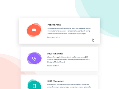 User Portals blob clean color green marketing orange purple ui ux web website