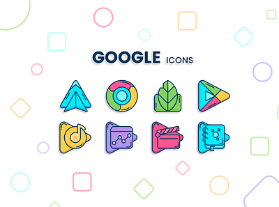 Foxbit Icon Pack - Google Icons design google google play google play music icon icon pack illustration play store