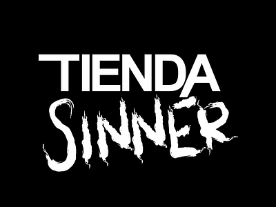 Sinner black branding design illustration lines logo pecador sinner skate store store logo tienda trash