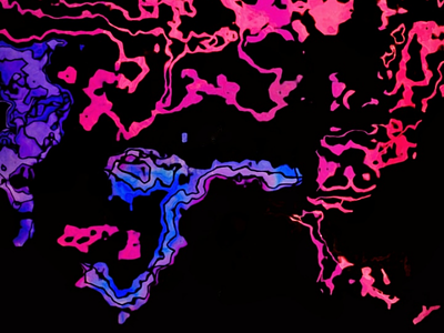 Fluorescent Map abstract art background design fluorescent lines map pattern world