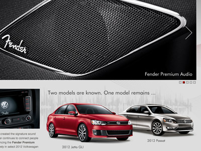 Fender™ Premium Audio website fender premium audio interactive design layout ui ux volkswagen vw vw beetle