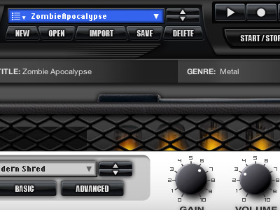 Fender® FUSE™ software interface