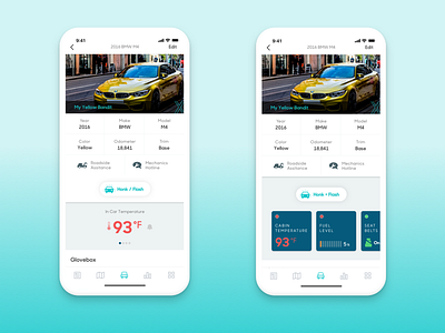 Vehicle Profile X app appdesign auto automobile car ios iphonex mobile mobiledesign product productdesign ux