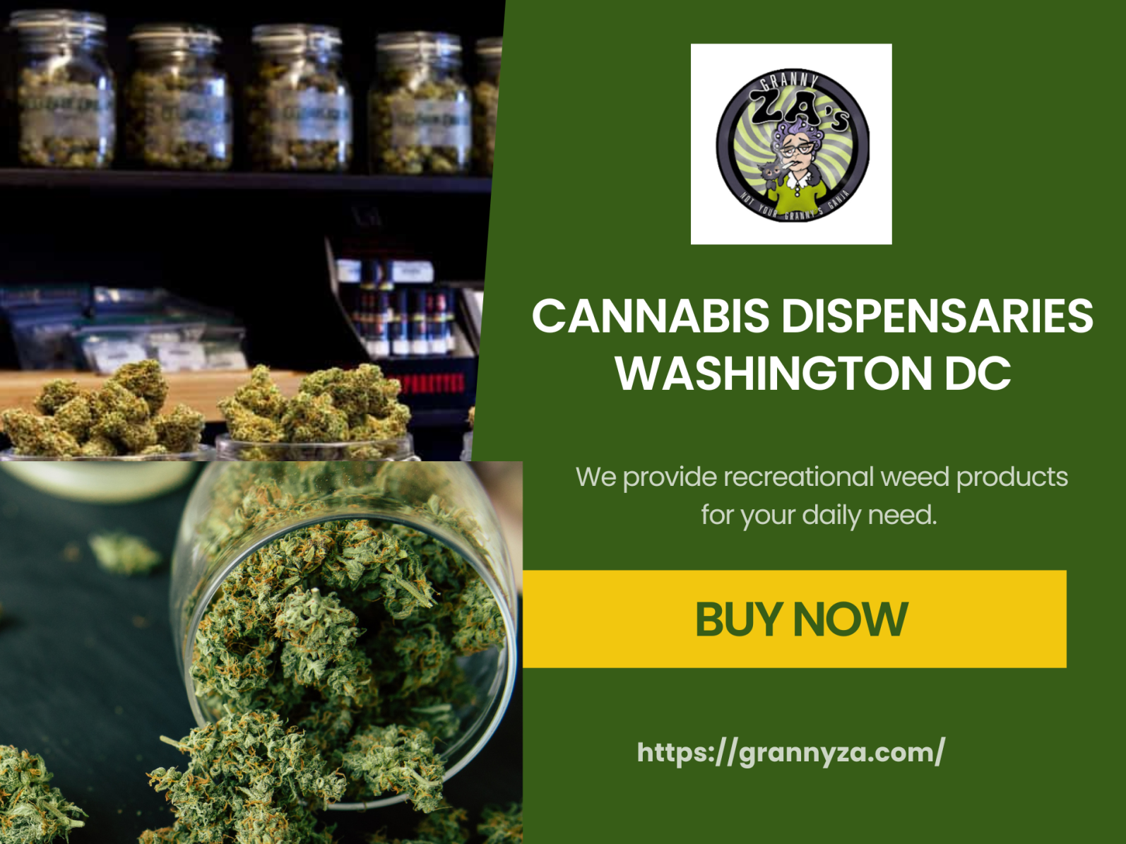 Best Recreational Cannabis Dispensaries in Washington DC by Granny Za's