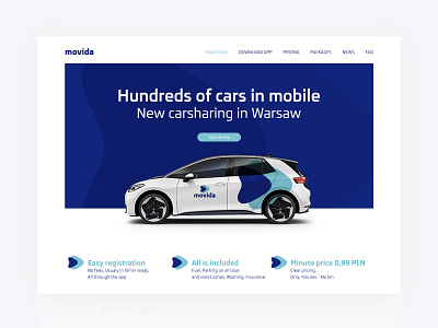 movida carsharing app design application brand branding car carsharing logo logodesign logolove poland ui uidesign warsaw warszawa webdesign