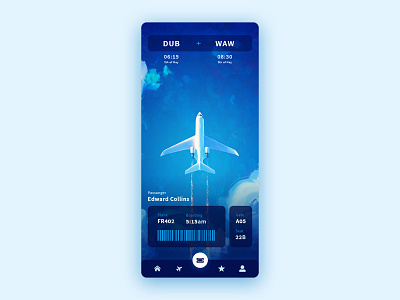 Mobile Plane Ticket Ui app design design app flight flight app flight booking flight search minimal plane typography ui user experience user interaction user interface ux web website
