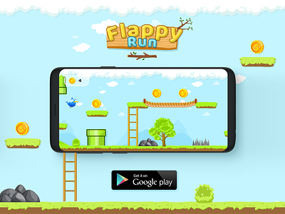 Flappy Run - Mobile Game Ui