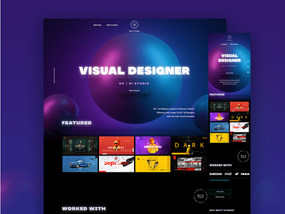 Portfolio Website Visual Designer UX | UI