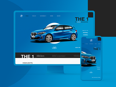 BMW THE 1 | Daily UI Challenge bmw cars design creative dailyui design ecommerce interface landing page minimal typography ui user experience user interaction user interface ux web website
