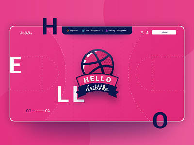 Hello Dribbble! branding design app minimal typography ui user experience user interaction user interface ux web website