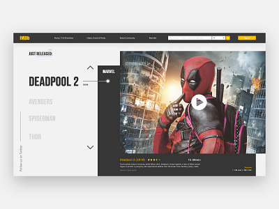 IMDb Web Concept deadpool design imdb movie movies ui user experience user interaction user interface ux web webdesign website website design