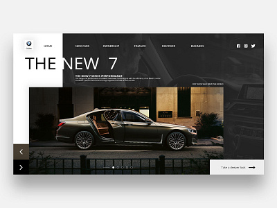 BMW 7 Website Concept bmw design drive driver ui user experience user interaction user interface ux web website
