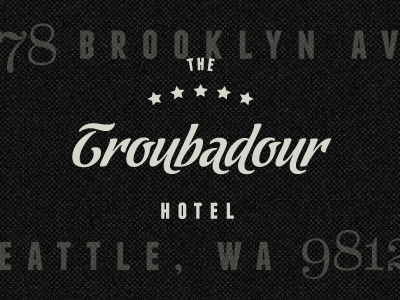 Hotel Branding black identity print typography