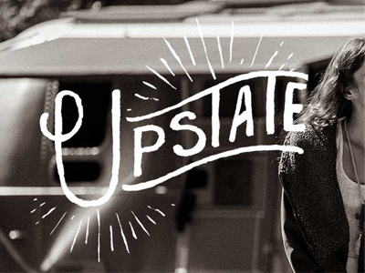 Upstate typography hand drawn lettering
