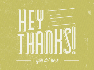 Thank You Note green thank type typography you