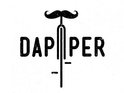 Dapper Final Logo bicycle black branding identity illustration logo white