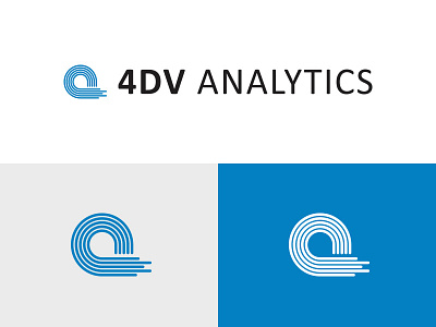 Logomark for 4DV Analtyics big branding data engineering identity logo mark technology