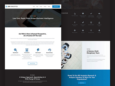 Service Page Design for 4DV Analytics