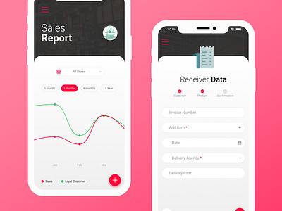 Sales Report App app mobile app mobile design ui ux ui design uiux