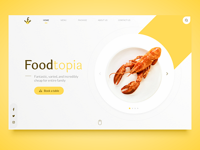 Restaurant website design concept concept design design figma figmadesign landing page lobster restaurant restaurant website ui ui design