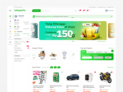 Tokopedia redesign concept concept design figma figmadesign redesign ui ux ui design