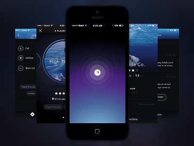 Orbit app ios iphone app location mobile orbit sketch ui user interface ux