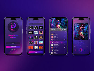 Figma Glassmorphism Music App UI app design figma figma glassmorphism music app ui glassmorphism graphic design illustration mobile app ui music app music player ui ui design uiux xd