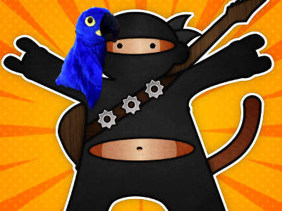 coding rockstar ninja monkey PIRATE monkey ninja pirate rebound rockstar