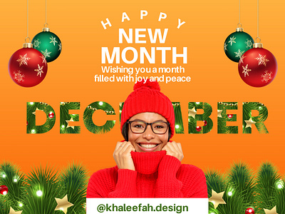 December branding flyer explorepage graphic design happy new month