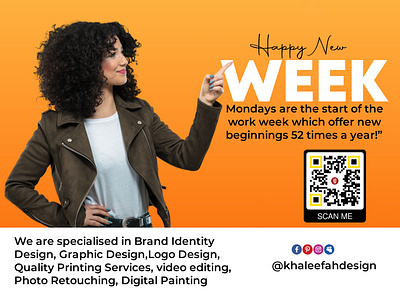 New Week Vibes branding flyer explorepage graphic design happy new month