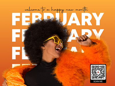 FEBRUARY branding graphic design happy new month newmonth febuary