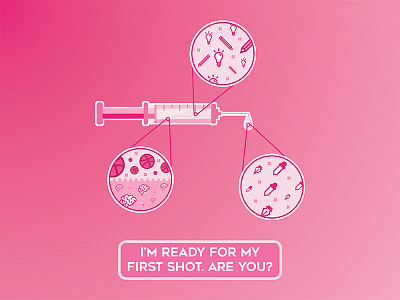 Hello, Dribbble! debut first shot flat vector