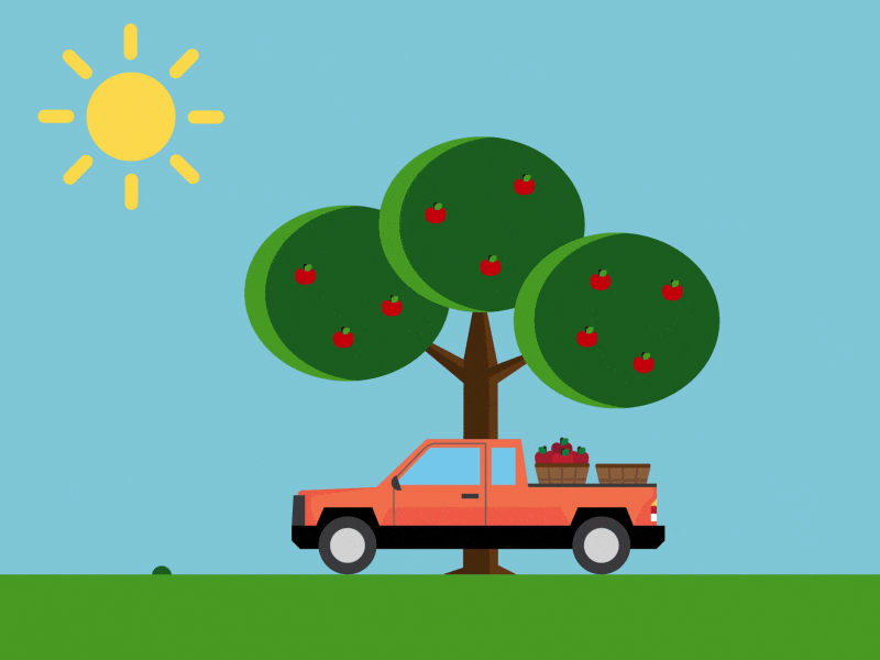 Apple Picking apple apple picking car gif summer truck