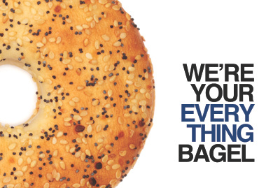 We're Your Everything Bagel bagel business cards collateral marketing