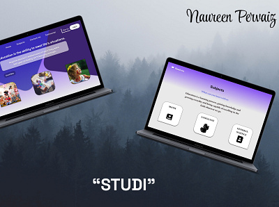 "STUDI" app design graphic design landing page ui website design