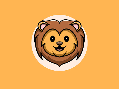 I am handsome lion animal cute design graphic design icon illustration kawaii lion logo mamals nature wild