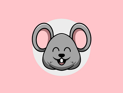 I am Cute Mouse animal cute design funny graphic design happy icon illustration kawaii logo mouse smile website icon