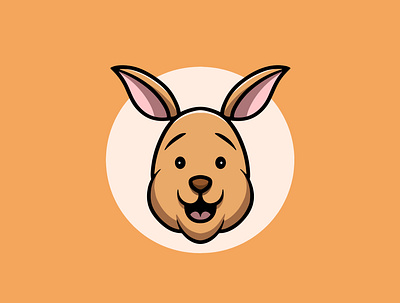 I am Cute Kangaroo design illustration landingpage