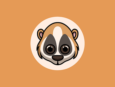 I am Cute Slow Loris animal branding cute design graphic design icon illustration kawaii logo