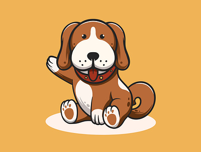 I am Cute Dog animal branding cute design graphic design icon illustration kawaii logo ui