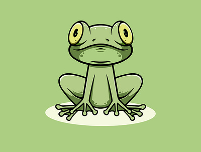 I am Cute Frog animal branding cute design frog graphic design icon illustration kawaii logo ui wildlife